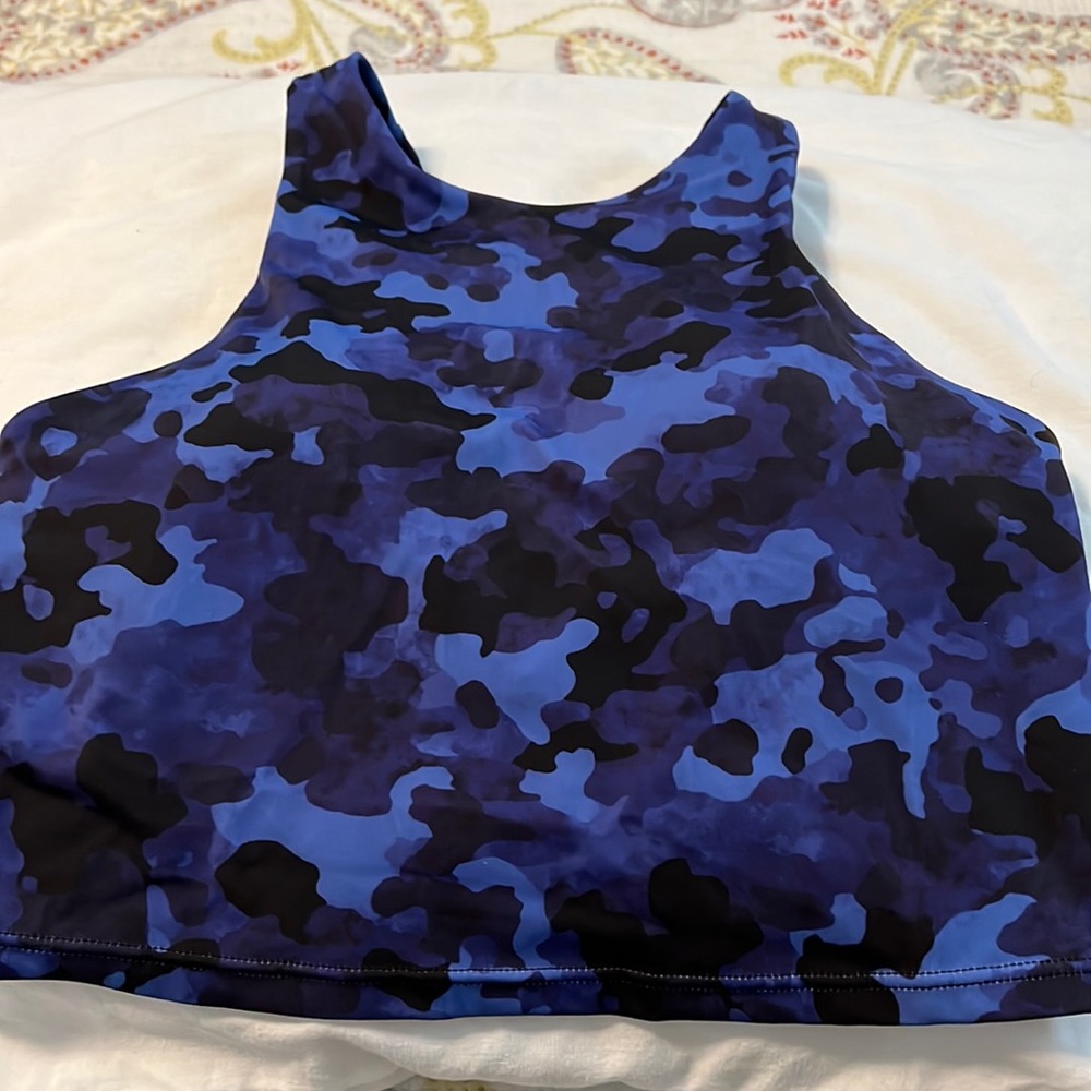 Athleta small, blue camo tank bikini. Perfect condition!